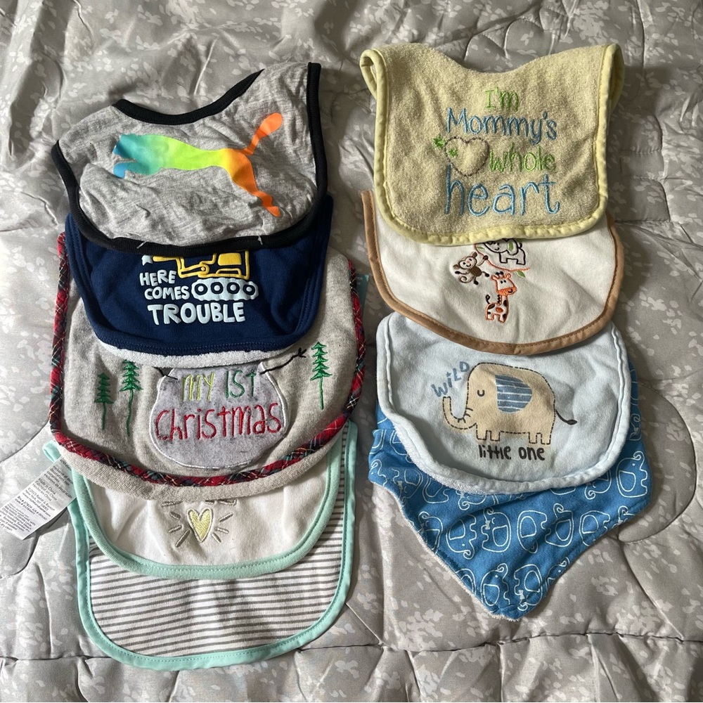 Baby set of 9 Bibs